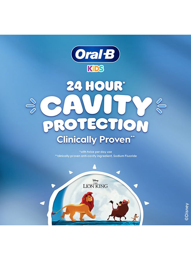 Oral-B Vitality 300 Kids Disney The Lion King Rechargeable Toothbrush, 3+ Years, Extra Sensitive Mode Brush Head, 2 Cleaning Modes - D103.413.2K - Image 4